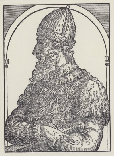 Ivan III, storfyrste af Moskva (litografi) af English School