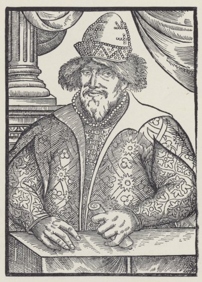 Ivan IV, zar af Rusland (litografi) af English School