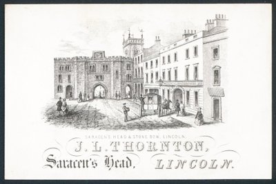 J L Thornton, handelskort af English School