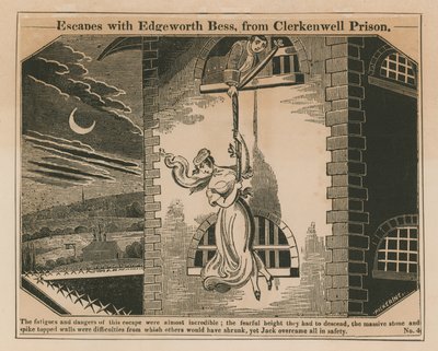 Jack Sheppard flygter med Edgeworth Bess fra Clerkenwell Prison af English School