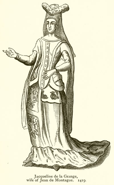 Jacqueline de la Grange, hustru til Jean de Montague. 1419 af English School