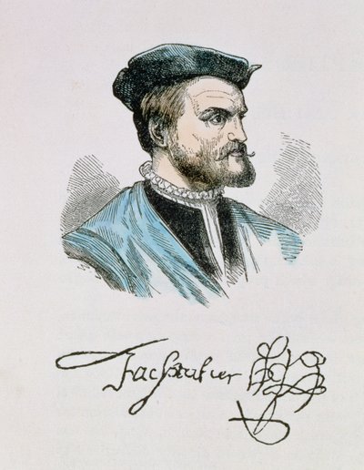 Jacques Cartier (1491-1557) illustration fra bind IV af 