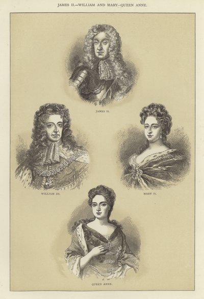 James II, William og Mary, Dronning Anne af English School