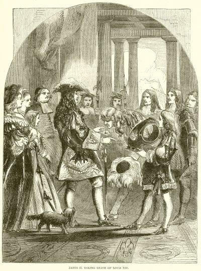 Jakob II. tager afsked med Ludvig XIV af English School