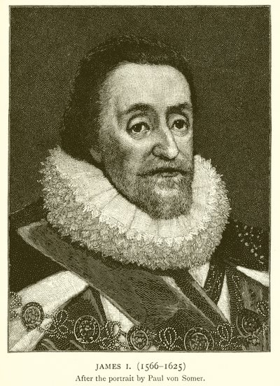 James I (1566-1625) af English School