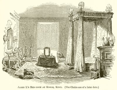 James er soveværelse i Knole, Kent af English School