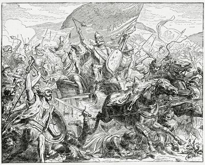 Jan Zizka på den vindende side i slaget ved Grunwald i 1410, 1882 af English School