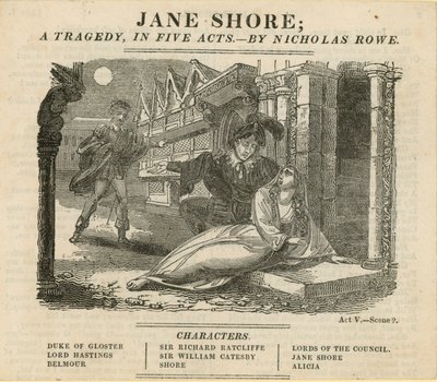 Jane Shore, en tragedie i fem akter. af English School