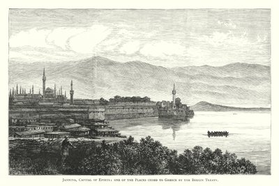 Jannina, Epirus hovedstad, et af de steder, der er afstået til Grækenland ved Berlin-traktaten (gravering) af English School