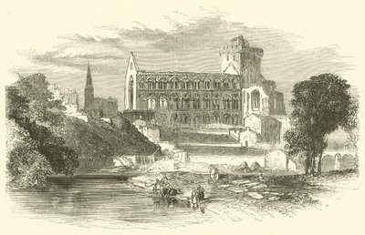 Jedburgh Abbey (gravering) af English School