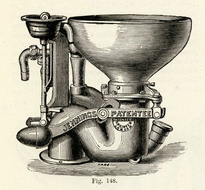 Jennings forbedrede Bramah ventilskab, 1870 af English School