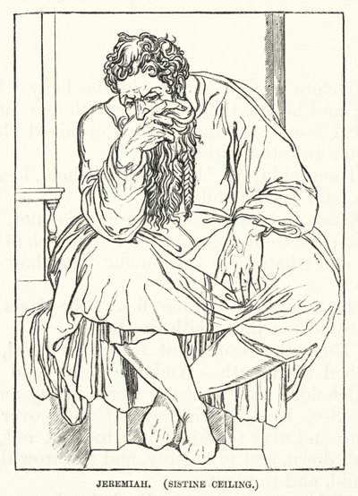 Jeremiah, sixtinsk loft (gravering) af English School