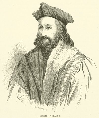 Hieronymus af Prag (kobberstik) af English School