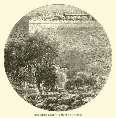 Jerusalem fra Oliebjerget af English School