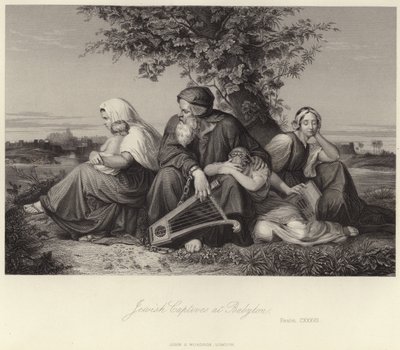 jødiske fanger i Babylon af English School
