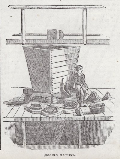 Jigging maskine, Cornish kobbermine (gravering) af English School