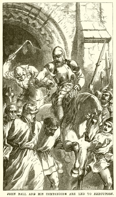 John Ball og hans ledsagere ledes til henrettelse af English School