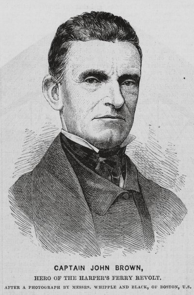 John Brown, amerikansk abolitionist (kobberstik) af English School