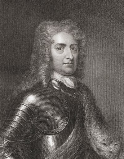 John Churchill (1650-1722) 1. hertug af Marlborough fra Gallery of Portraits, udgivet i 1833 af English School