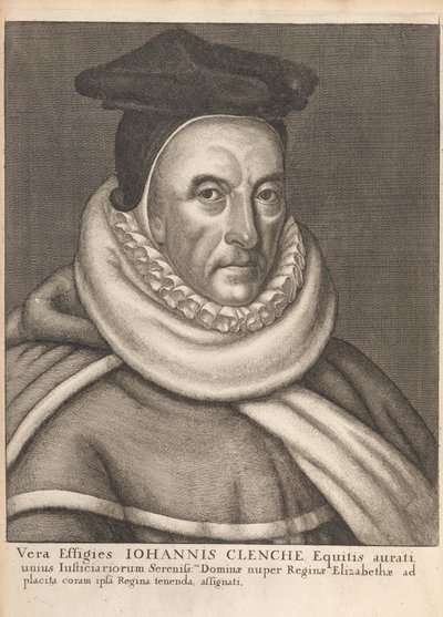 John Clenche, fra Historical Memorials of the English Laws af William Dugdale, London 1666 af English School