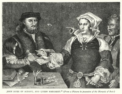 John Duke of Albany og dronning Margaret (gravering) af English School