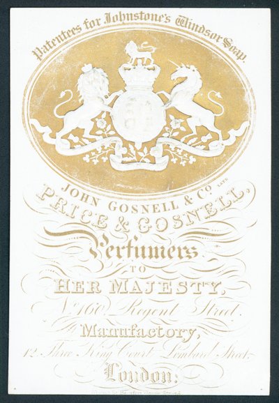 John Gosnell & Co, sent, Price & Gosnell, handelskort af English School