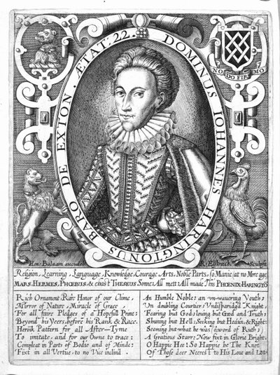 John Harington, 2. baron Harington af Exton, graveret af Renold Elstrack, ca. 1610-14 af English School