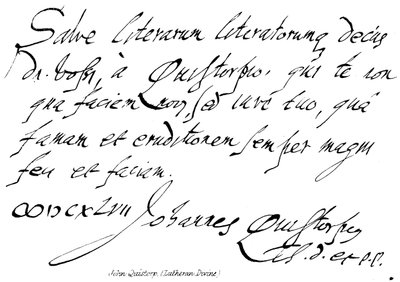 John Quistorp, (luthersk guddommelig) af English School