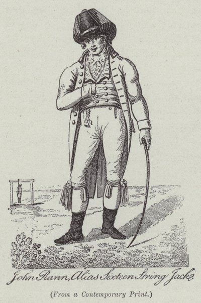 John Rann, alias Sixteen String Jack (gravering) af English School