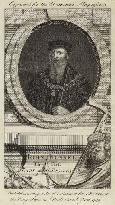John Russel, den første jarl af Bedford af English School