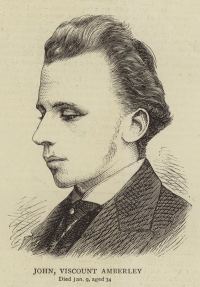 John Viscount Amberley (gravering) af English School