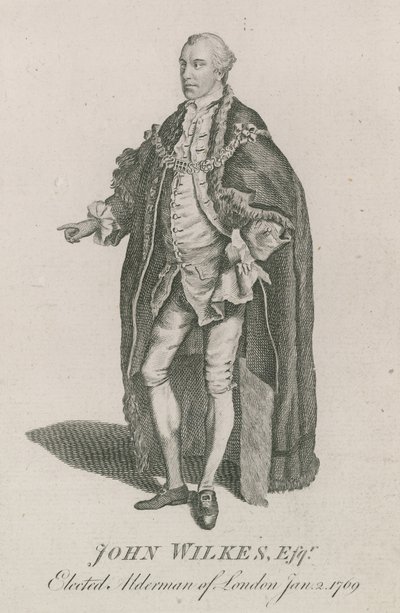 John Wilkes, valgt til rådmand i London, 2. januar 1769 af English School