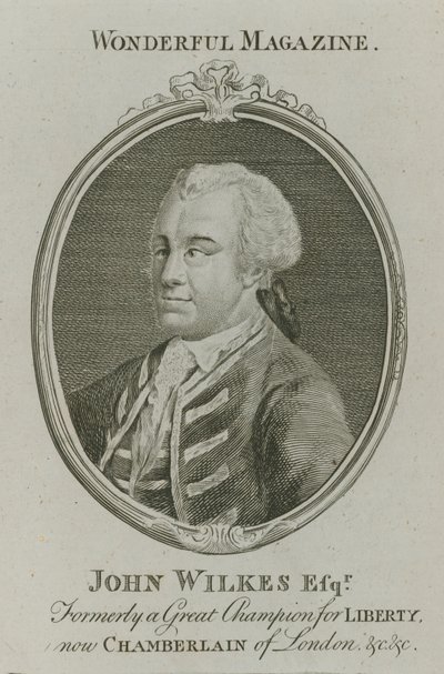 John Wilkes, tidligere en stor forkæmper for frihed, nu Chamberlain of London af English School