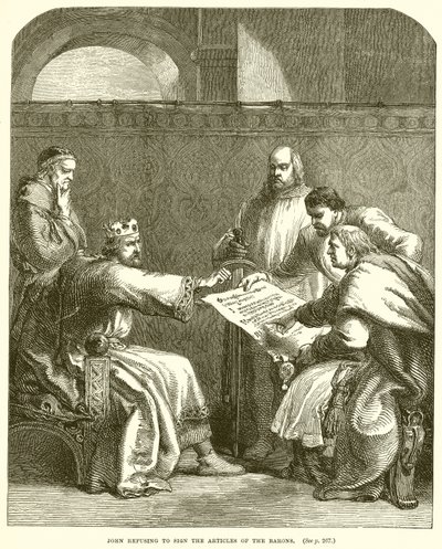 John nægter at underskrive baronernes artikler af English School