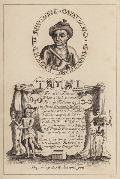Jonathan Wild Thief-Taker General fra Storbritannien og Irland af English School
