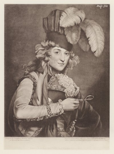 Jordan, fru Dorothy (litho) af English School