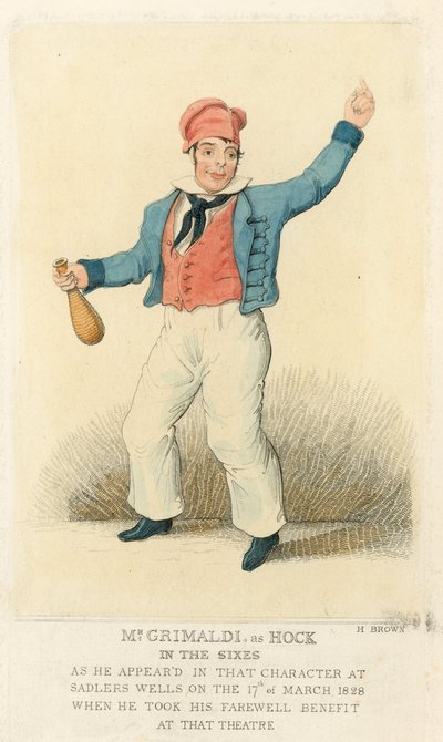 Joseph Grimaldi som Hock af English School