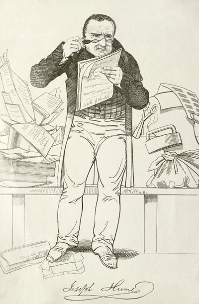 Joseph Hume, skotsk læge, politiker og radikal parlamentsmedlem (gravering) af English School