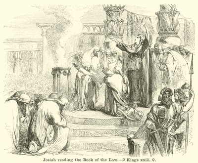 Josias læser Lovens Bog, Anden Kongebog, xxiii, 2 af English School