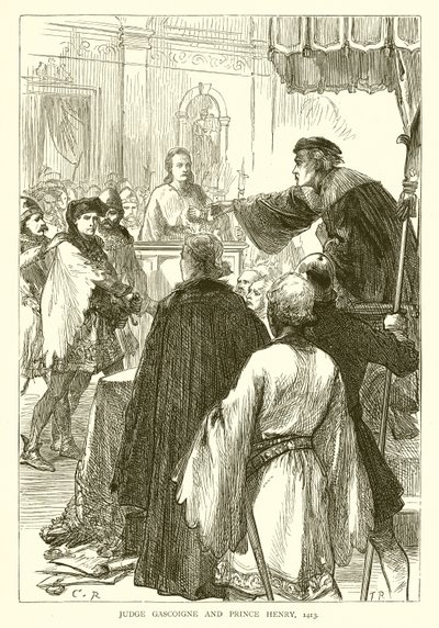 Dommer Gascoigne og Prins Henrik, 1413 af English School