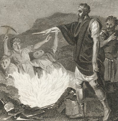 Julian den Frafaldne beordrer Jerusalem genopbygget (gravering) af English School