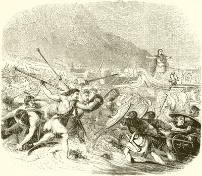 Julius Caesars invasion af Storbritannien af English School