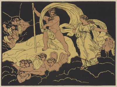 Juno og Aeolus (farvelitografi) af English School