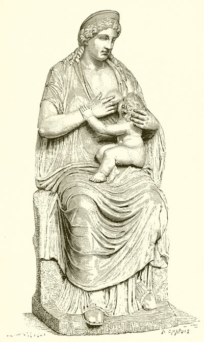 Juno plejer Hercules (Statue i Vatikanet) af English School