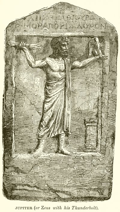Jupiter (eller Zeus med sin Thunderbolt) af English School