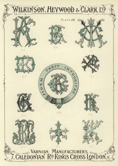 KA, KB, KC, KD, KE, KF, KG, KH, KJ, KI, KK af English School