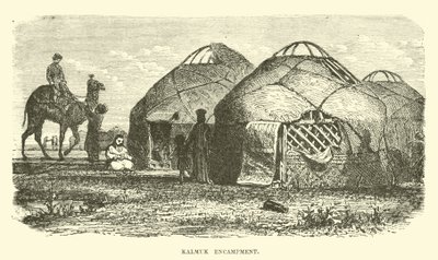 Kalmuk encampment  af English School