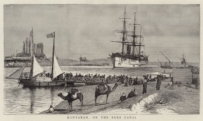 Kantarah, am Suezkanal (Gravur) von English School