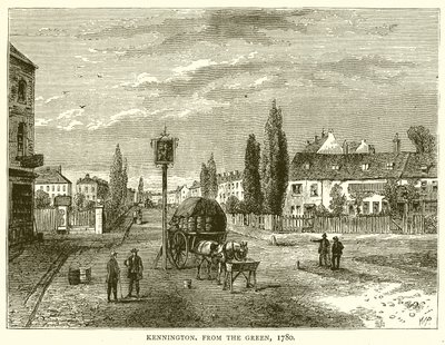 Kennington, fra den grønne, 1780 af English School