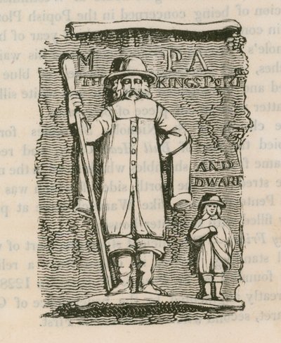 King Charles 1st Porter & Dwarf af English School